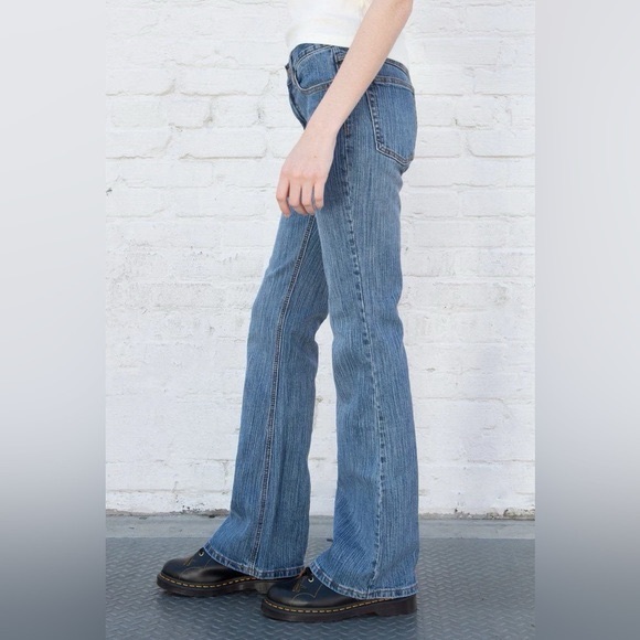 Brandy Melville Light Blue Flare Jeans - Picture 2 of 5